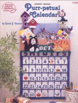 Plastic Canvas Purr-petual Calendar