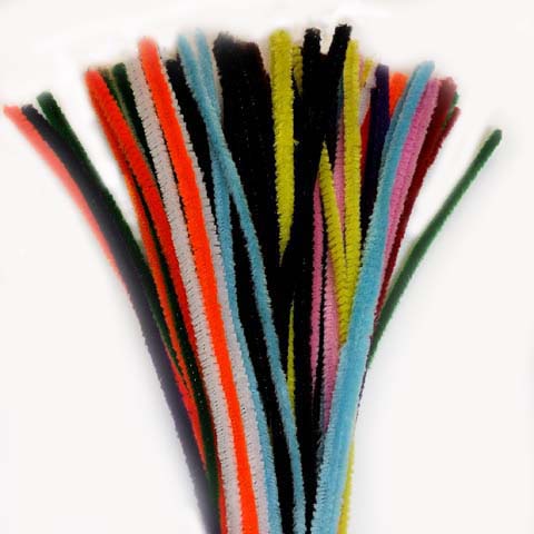 Chenille Sticks 6mm; Multi 100p