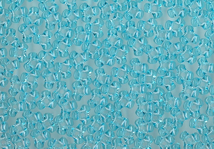 Tri Beads Transparent; Light Turquoise 250g (approx 1250p) Tri Beads Transparent; Light Turquoise 250g (approx 1250p)