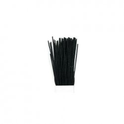 Chenille Sticks 3mm; Black 100p - Click Image to Close