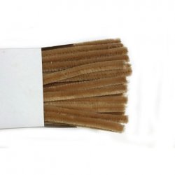 Chenille Sticks 12mm; Beige 100p - Click Image to Close