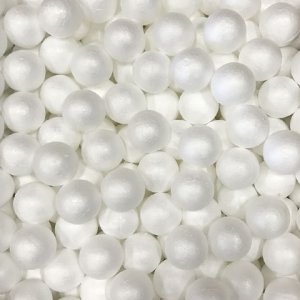 50mm White Polystyrene Foam Ball 100p