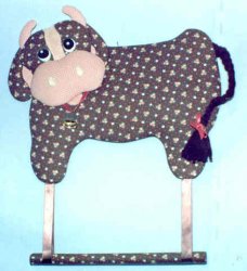 Cow Towel Holder - Click Image to Close