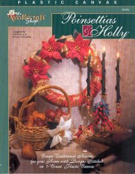 Plastic Canvas Poinsettias & Holly - Click Image to Close