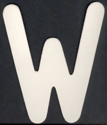 Upper Case Alphabet (W)1 piece - Click Image to Close
