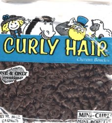 Mini Curl Hair; Dark Brown - Click Image to Close
