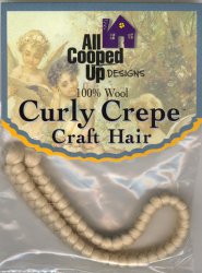 Curly Crepe Wool Hair; Natural - Click Image to Close