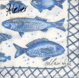 DecoArt Decor Napkin Fish - Click Image to Close