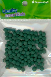 PomPoms 7mm; Emerald - Click Image to Close