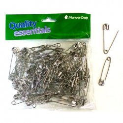 Safety Pins 45mm Nickel - Click Image to Close