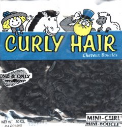 Mini Curl Hair; Midnight Black - Click Image to Close
