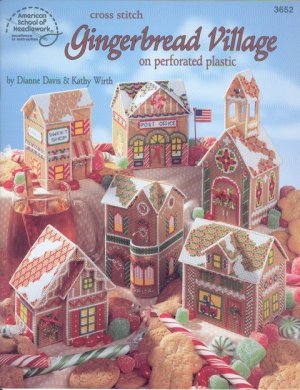 Cross Stitch Gingerbread Village