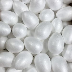 90mm White Polystyrene Foam Egg