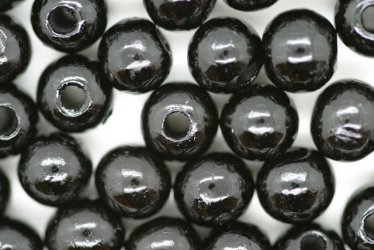 8mm W-Beads Black - Click Image to Close