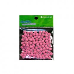 Glitter Pom Pom 07mm; Pink 100p - Click Image to Close