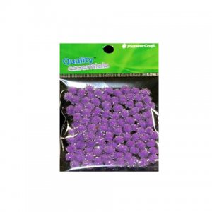 Glitter Pom Pom 07mm; Purple 100p