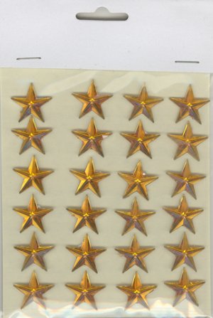 Adesive Acrylic Gold Stars