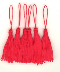 Bookmark Tassels Red - Click Image to Close