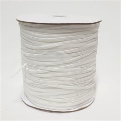 Knitted Elastic 3mm White Full Roll 320m - Click Image to Close