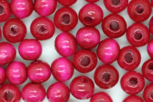 6mm W-Beads Hot Pink