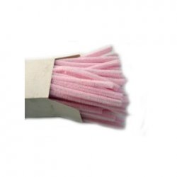 Chenille Sticks 12mm; Light Pink 100p - Click Image to Close