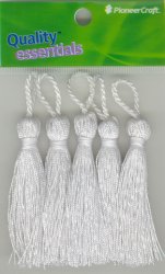Tassels 70mm 01 White - Click Image to Close