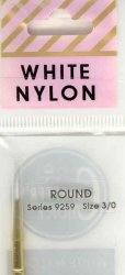 Crafters Choice White Nylon Round 3/0 - Click Image to Close