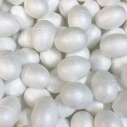 80mm White Polystyrene Foam Egg - Click Image to Close