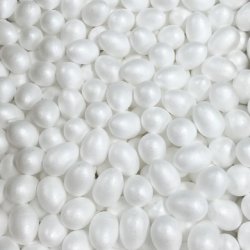48mm White Polystyrene Foam Egg - Click Image to Close