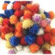 Glitter Pom Pom 25mm; Multi 100p