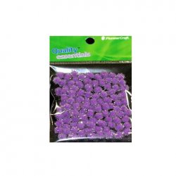 Glitter Pom Pom 07mm; Purple 100p - Click Image to Close