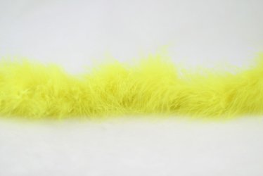 Marabou Trim, Fluoro Yellow 1.82mtrs - Click Image to Close