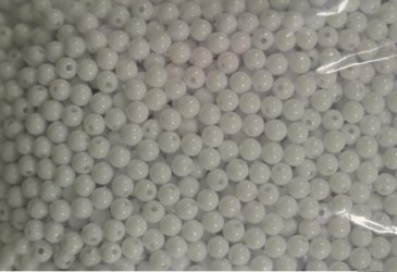 6mm Round Op White 250g - Click Image to Close