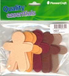 Felt Cut Out Ginger Bread 10p - Click Image to Close