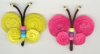 Chenille Stick Butterfly with Facet Pony Beads 2 Pieces