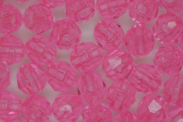 6mm Facet Tr Pink 250g - Click Image to Close