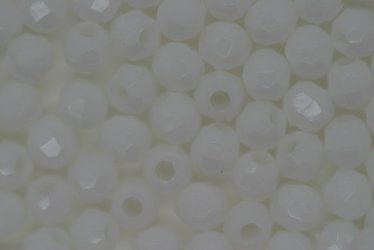 4mm Facet Op White 100g - Click Image to Close