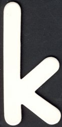 Lower Case Alphabet (k) 1 piece 6.5cm x 13.8cm - Click Image to Close