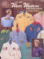Cross Stitch Wear Western with waste canvas - Click Image to Close