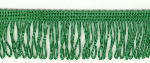 25mm Loop Fringe Emerald - Click Image to Close