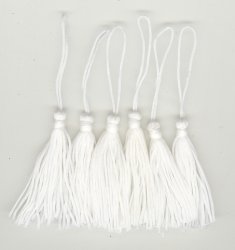 Bookmark Tassels White - Click Image to Close