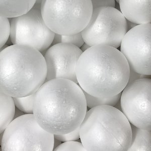 90mm White Polystyrene Foam Ball 10p
