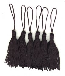 Tassels 80cms Black Pack x10 - Click Image to Close