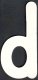 (image for) Lower Case Alphabet (d) 1 piece 6.5cm x 13.8cm