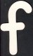 (image for) Lower Case Alphabet (f) 1 piece 8.2cm x 13.8cm
