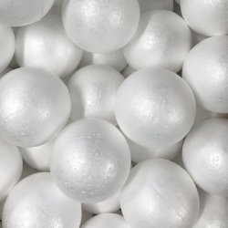 90mm White Polystyrene Foam Ball 10p - Click Image to Close