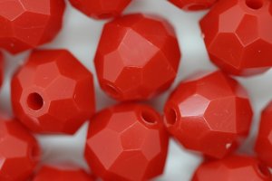12mm Opaque Facet Red 250g