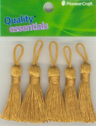 Tassels 35mm 52 Old Gold - Click Image to Close