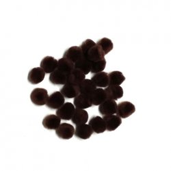 PomPoms 13mm; Brown - Click Image to Close