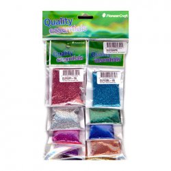 Fine Glitter Sachets 6g .3mm Assorted 12 pack. - Click Image to Close